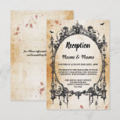 Cartes de réception de mariage rustique avec cadre (Devant / Derrière)