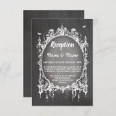 Cartes de réception de mariage rustique Cadre goth (Devant / Derrière)