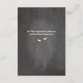 Cartes de réception de mariage rustique Cadre goth (Dos)