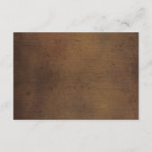Cartes de réception de mariage rustique en bois (Dos)