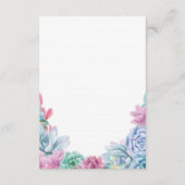 Cartes de réception de mariage rustique Pastels Su (Dos)