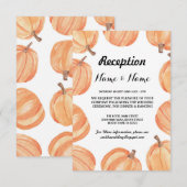 Cartes de réception de mariage rustique pour citro (Devant / Derrière)