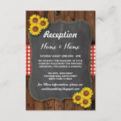 Cartes de réception de mariage rustique rouge tour (Devant)