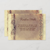Cartes De Réception De Mariage Rustique Vintage (Devant / Derrière)