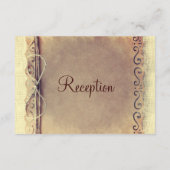 Cartes De Réception De Mariage Rustique Vintage (Dos)