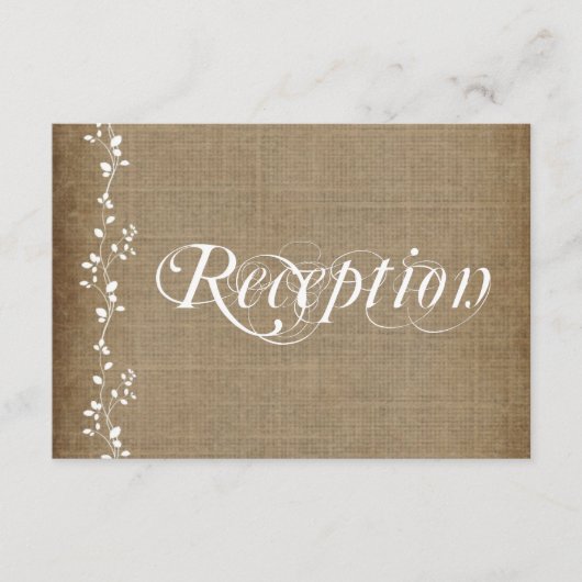 Cartes de réception de mariage rustique Vintage Vi (Devant)