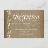 Cartes de réception de mariage rustique Vintage Vi (Dos)