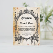 Cartes de réception de mariage rustiques avec cadr (Debout devant)