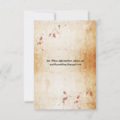 Cartes de réception de mariage rustiques avec cadr (Dos)