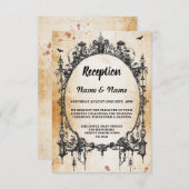 Cartes de réception de mariage rustiques avec cadr (Devant / Derrière)