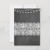 Cartes de réception de mariage rustiques avec lumi (Dos)