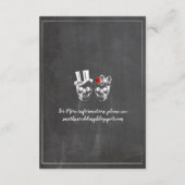 Cartes de réception de mariage rustiques Crânes Ro (Dos)