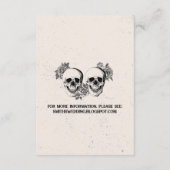 Cartes de réception de mariage rustiques Crânes Ro (Dos)