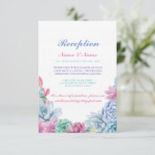 Cartes de réception de mariage rustiques Pastels S (Debout devant)