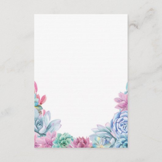 Cartes de réception de mariage rustiques Pastels S (Dos)