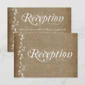 Cartes de réception de mariage rustiques Vintage V (Devant / Derrière)