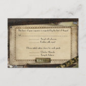 Cartes de réception de mariage steampunk victorien (Devant)