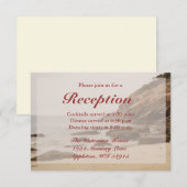 Cartes de réception de mariage sur la plage - Rock (Devant / Derrière)