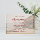 Cartes de réception de mariage sur la plage - Rock (Debout devant)