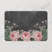 CARTES DE RÉCEPTION DE MARIAGE SUR TABLEAU NOIR VI (Dos)