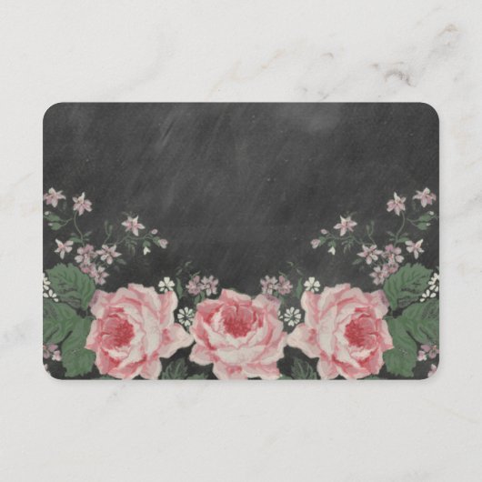 CARTES DE RÉCEPTION DE MARIAGE SUR TABLEAU NOIR VI (Dos)