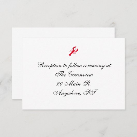 Cartes de réception "Deep Sea" (Devant / Derrière)