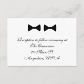 Cartes de réception "Double Bow Ties" (Devant)