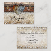 Cartes de réception du Mariage campagnard de la gr (Devant / Derrière)