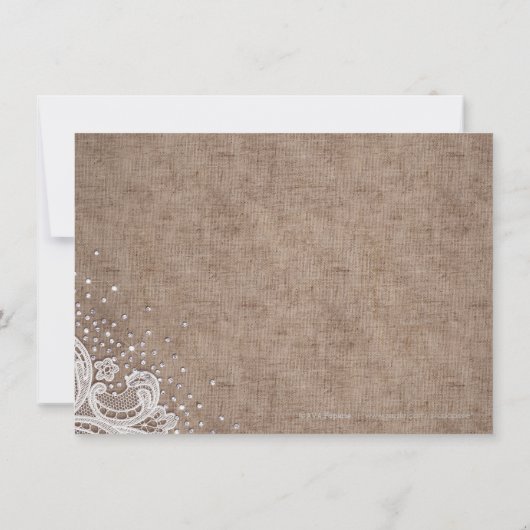 Cartes de réception en argent en dentelle de burla (Dos)