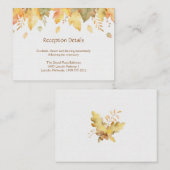 Cartes de Réception Feuilles d'Automne | (Devant / Derrière)