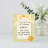 Cartes de réception Fleur Jaune (Debout devant)