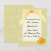 Cartes de réception Fleur Jaune (Devant / Derrière)
