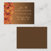 Cartes de réception Fleurs d'automne (Devant / Derrière)