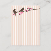 Cartes de réception Fleurs de cerisier avec oiseau (Dos)