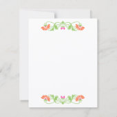 Cartes de réception Florales et Tourbillons de Feu (Dos)