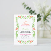 Cartes de réception Florales et Tourbillons de Feu (Debout devant)