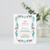 Cartes de réception Florales et Tourbillons de Feu (Debout devant)