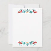 Cartes de réception Florales et Tourbillons de Feu (Dos)