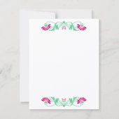 Cartes de réception Florales et Volutes Élégantes (Dos)