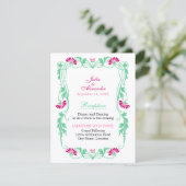 Cartes de réception Florales et Volutes Élégantes (Debout devant)