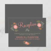 Cartes de réception florales rustiques (Devant / Derrière)