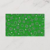 Cartes de réception Green Western Wedding (Dos)