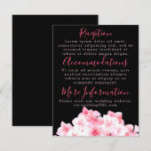 Cartes de réception Hydrangea rose aquarelle (Devant / Derrière)