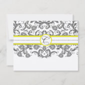 Cartes de réception jaune et gris (Devant)