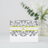 Cartes de réception jaune et gris (Debout devant)