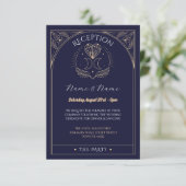 Cartes de réception Mariage Tarot Cristaux Coeurs (Debout devant)