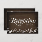 Cartes de réception marron à tourbillons de campag (Devant / Derrière)