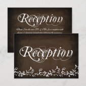 Cartes de réception marron avec tourbillons campar (Devant / Derrière)