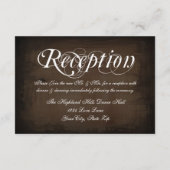 Cartes de réception marron avec tourbillons campar (Dos)