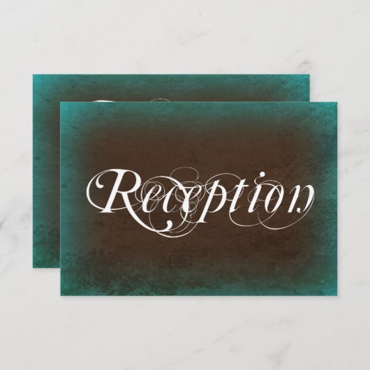 Cartes de réception Marron Turquoise Campagne Rust (Devant / Derrière)